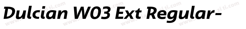 Dulcian W03 Ext Regular字体转换